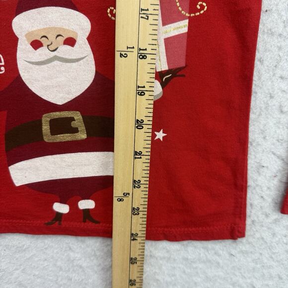 Christmas Shirt Womens Medium M Red Santa Claus Presents Long Sleeve Holiday - Picture 8 of 12
